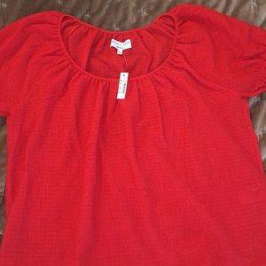 NWT red Madewell blouse